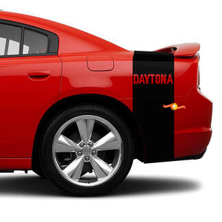 Grafica con decalcomanie in vinile per strisce posteriori Daytona con fascia posteriore adatta alla Dodge Charger Daytona 2014
