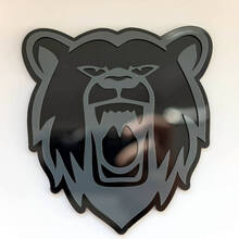 Emblema dei distintivi del parafango personalizzato dell'orso grizzly arrabbiato 2
 4