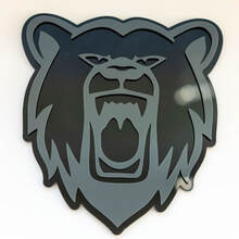 Emblema dei distintivi del parafango personalizzato dell'orso grizzly arrabbiato 2
 6