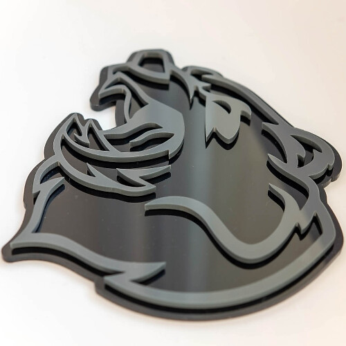 Emblema Badge Paraurti 3D Orso Grizzly Arrabbiato Personalizzato