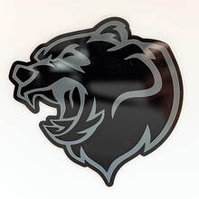 Emblema Badge Paraurti 3D Orso Grizzly Arrabbiato Personalizzato_5