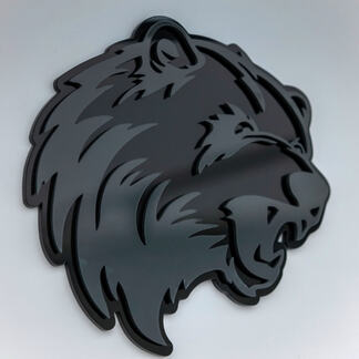 Emblema dei distintivi del parafango del distintivo 3D personalizzato dell'orso arrabbiato Grizzly
