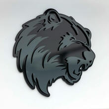 Emblema dei distintivi del parafango del distintivo 3D personalizzato dell'orso arrabbiato Grizzly
 2