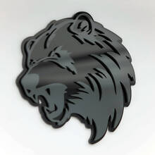 Emblema dei distintivi del parafango del distintivo 3D personalizzato dell'orso arrabbiato Grizzly
 3