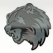 Emblema dei distintivi del parafango del distintivo 3D personalizzato dell'orso arrabbiato Grizzly
 5