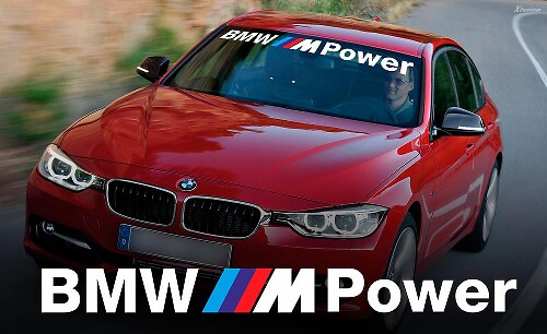 Adesivo Vinilico Striscia Parabrezza in Stile M Power per BMW