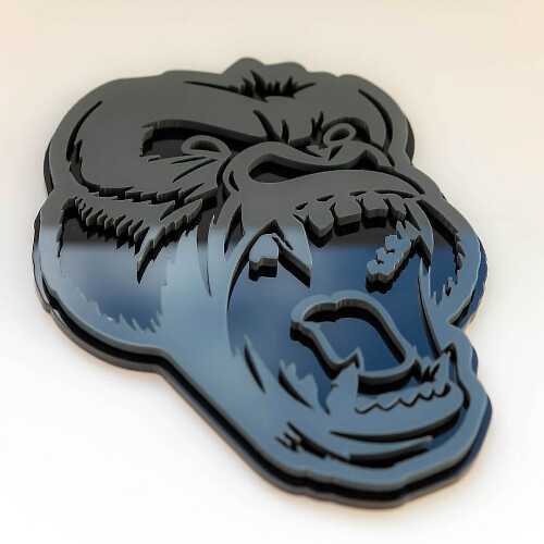 Distintivo 3D personalizzato Emblema dei distintivi del parafango Gorilla arrabbiato

