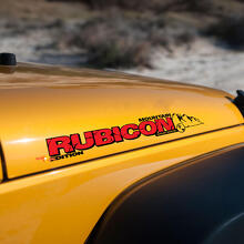 Adesivo laterale del cofano Decal Jeep Rubicon Mountains con coordinate JL JK CJ TJ YJ
 2