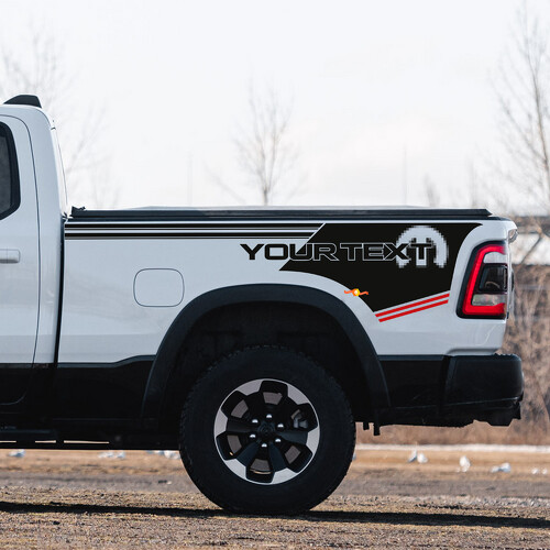 Adesivo Vinil Lettere Personalizzate Stile Mopar per Fiancata Dodge Ram 1500