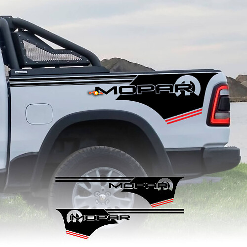Kit Adesivo in Vinile Stile Mopar per Fiancata Dodge Ram