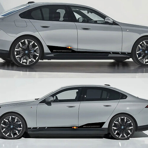 Decalcomanie per adesivi M Performance per gonna laterale adatte alla BMW Serie 5 i5 G60
