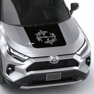 Koi fish RAV4 Adesivo grafico in vinile per cofano adatto per Toyota RAV4
 1