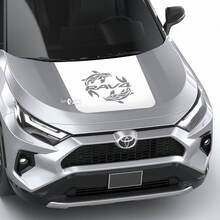 Koi fish RAV4 Adesivo grafico in vinile per cofano adatto per Toyota RAV4
 2