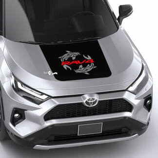 Koi fish RAV4 Adesivo grafico in vinile per cofano adatto a Toyota RAV4 2
 1