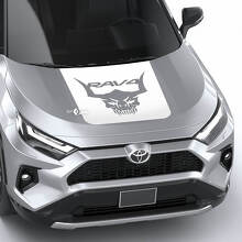 Adesivo in Vinile con Teschio Cornuto per Cofano per Toyota RAV4_3