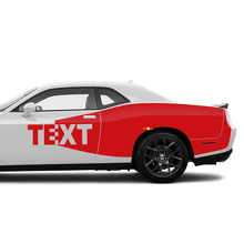 Set di adesivi laterali in vinile stile Blackout personalizzato per Dodge Challenger_2