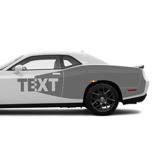 Set di adesivi laterali in vinile stile Blackout personalizzato per Dodge Challenger_3