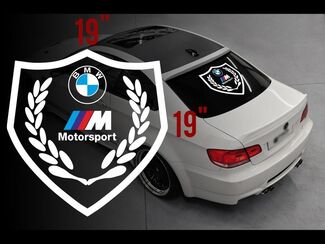 Decalcomanie per adesivi in ​​vinile per lunotto posteriore con logo BMW Motorsport M per M3 M5 M6 e36 tutti
