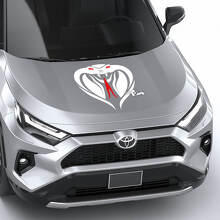 Adesivo grafico universale per cofano in vinile con motivo di serpente Cobra
 2