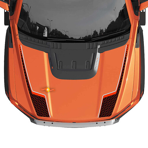 Kit di Adesivi in Vinile con Doppie Strisce sul Cofano per Musclecar F-150 Gen3