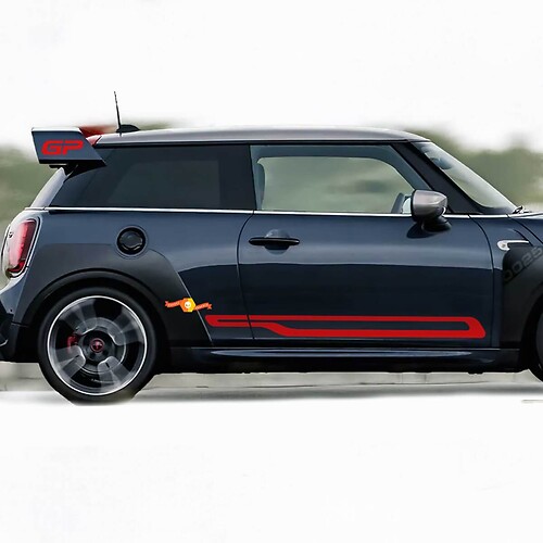 Adesivo Vinilico Strisce Laterali per Porta per MINI Cooper