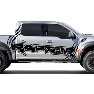 2 adesivi laterali F-150 Ford Raptor Claw Splash Decal Grafica chiacchierano
