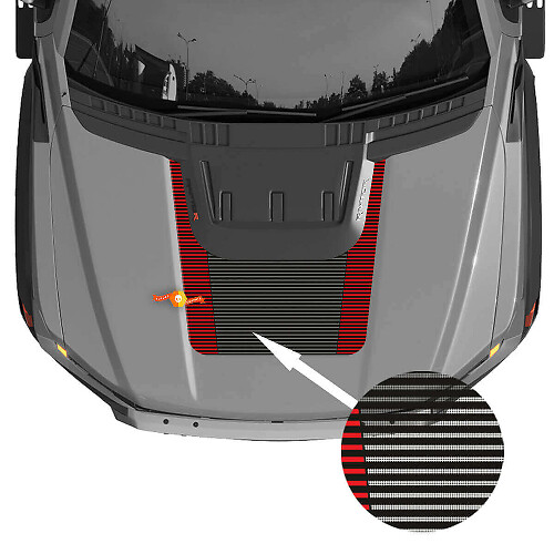 Adesivi in Vinile con Grafiche per Cofano a Strisce per Ford F150 Raptor R