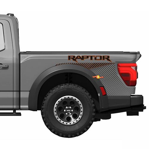 Grafica laterale del comodino adatta alle strisce del kit di decalcomanie in vinile Ford F150 Raptor R del 2024
