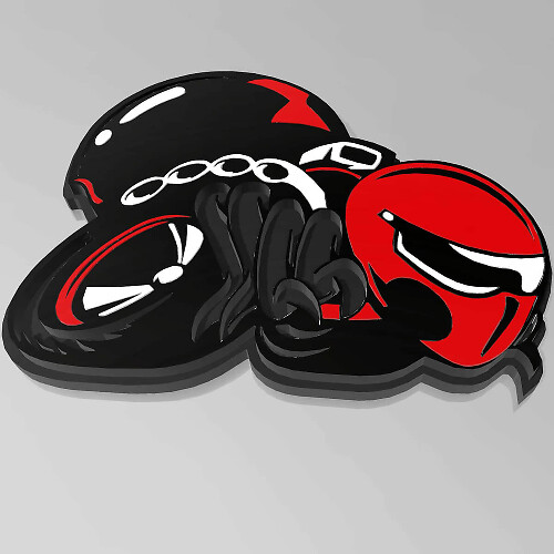 Distintivo parafango personalizzato 3D HellBee Ragno Vedova Nera per Dodge