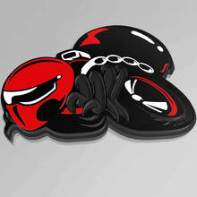 Distintivo parafango personalizzato 3D HellBee Ragno Vedova Nera per Dodge_2