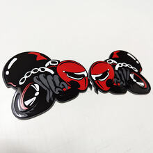 Distintivo parafango personalizzato 3D HellBee Ragno Vedova Nera per Dodge_3