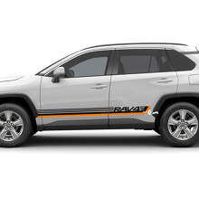 Adesivo Grafico in Vinile con Strisce e Logo Side Racing per Toyota RAV4 3