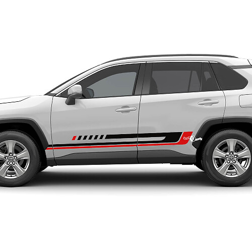 Toyota RAV4 Strisce laterali Adesivo grafico in vinile adatto per Toyota RAV4 2
