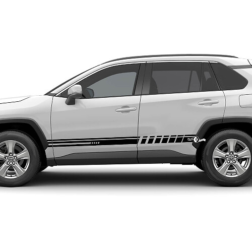 Toyota RAV4 Strisce laterali da corsa Adesivo grafico in vinile adatto per Toyota RAV4
