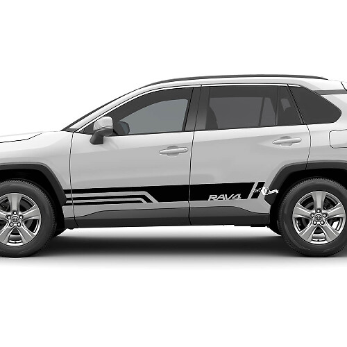 Adesivo grafico con decalcomania grafica in vinile con strisce laterali sull'ala adatto per Toyota RAV4
