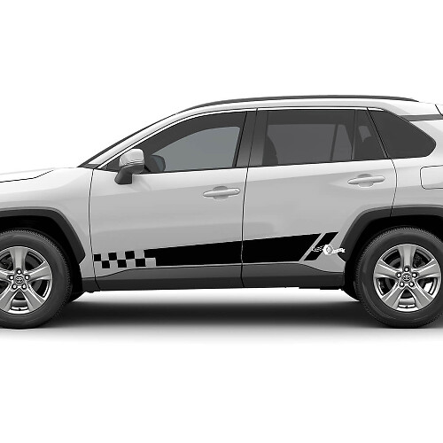 Adesivo grafico con decalcomania grafica in vinile con strisce laterali sull'ala adatto per Toyota RAV4
