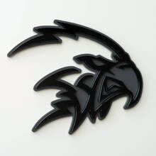 Distintivo 3D personalizzato Trackhawk Hellhawk Logo nero vs grigio Emblema dei distintivi Fender
 4