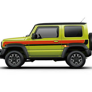 2 adesivi per decalcomanie per porte laterali Suzuki JIMNY a due colori
