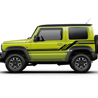 Coppia Suzuki JIMNY strisce laterali porte decalcomania parafango posteriore grafica adesiva con linee logo
