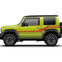 Coppia Suzuki JIMNY strisce laterali porte decalcomania parafango posteriore grafica adesiva con linee logo
 2