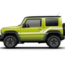 Coppia Suzuki JIMNY strisce laterali porte decalcomania parafango posteriore grafica adesiva con linee logo
 3