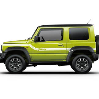 Coppia Suzuki JIMNY strisce laterali porte parafango anteriore decalcomania parafango posteriore grafica adesiva con linee logo
 1