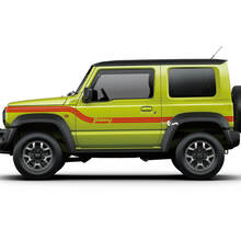 Coppia Suzuki JIMNY strisce laterali porte parafango anteriore decalcomania parafango posteriore grafica adesiva con linee logo
 3