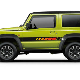 Grafica adesiva decalcomania Suzuki JIMNY Side Vintage Retro Stripes 2
