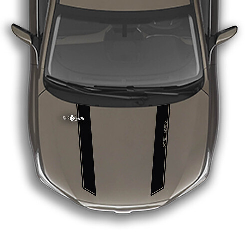 Adesivo grafico con decalcomania in vinile a due strisce per cofano adatto a Suba Outback
