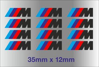 Adesivo decalcomania BMW M misura pinza freno M3 M5 M6 325 328 540
