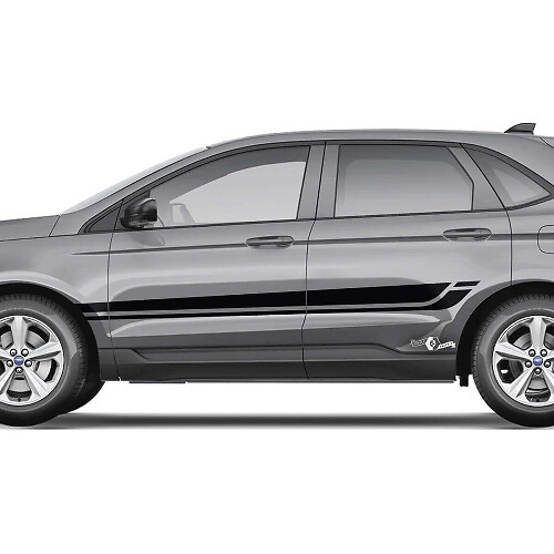 Musclecar Edge Line Strobe sotto l'adesivo grafico in vinile con decalcomania per il corpo in vinile Rocker Panel Stripes di Windows
