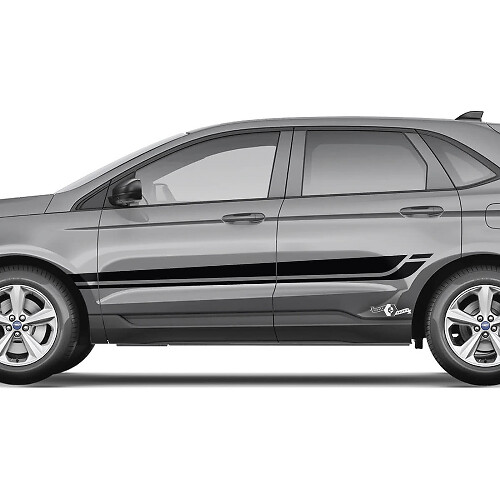Ford Edge Line Strobe sotto l'adesivo grafico in vinile con decalcomania per il corpo in vinile Rocker Panel Stripes di Windows
