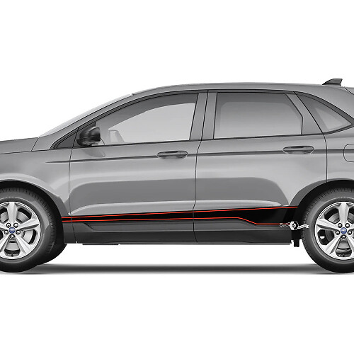 Ford Edge Rocker Panel Vinile Pin Stripes decalcomania del corpo grafica in vinile Adesivo decalcomania
