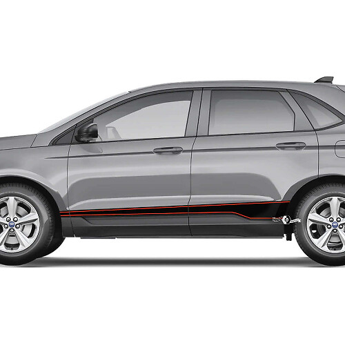 Ford Edge Rocker Panel Vinile Pin Stripes decalcomania del corpo grafica in vinile Adesivo decalcomania
